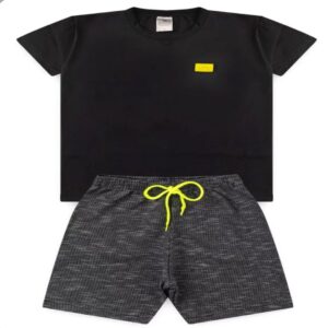 Conjunto Cinza com Preto