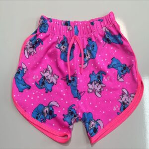 Shortinho Boxer Lilo Stitch Pink